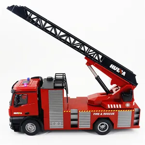 Huina 1561 Simulation 22 Channel Remote Control Fire Engineering Vehicle Water Spray Ladder Truck Fire Engine