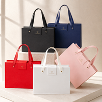 Boîte cadeau pliable magnétique en cuir PU premium et velours, logo personnalisé disponible pour les marques, emballages cadeaux pour la vente au détail