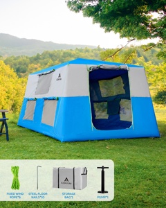 P.F New Design Water Proof Outdoor Hiking Foldable Instant Family Waterproof Camping Glamping <b>Inflatable</b> Tent PFIT04L <b>Inflatable</b> - Product Image 1