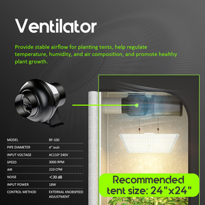 Control con un clic de <span class=keywords><strong>Grow</strong></span> Box 320W Smart 3x3 FT carpa para una fácil gestión de las plantas domésticas - Product Image 4
