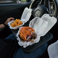 Plateau de volant de voiture multifonctionnel portable sur mesure pour manger avec porte-gobelets