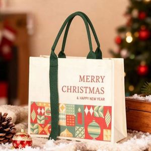 Sac fourre-tout en toile pour le rangement, idéal pour bonbons, fruits, cadeaux de Noël, emballage portable - Product Image 3