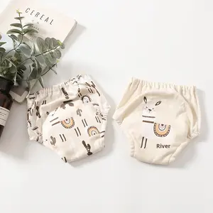 Pantalones de Entrenamiento para Ir al Baño para Bebés, 7A, 100% Algodón, Lavables, Transpirables, Anti-Sudor, con Estampado, Protección Contra Fugas, Superficie Seca, Talla Personalizada 0-2 Años - Product Image 4