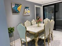 Table à manger en dalle de marbre de style italien, design moderne minimaliste, luxe léger, rectangulaire, 6 places, démontable, Nouveauté 2026
