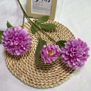 Violet Austin Roses chrysanthème fleurs artificielles mariage <span class=keywords><strong>d</strong></span>écor à la maison toile de fond cérémonie florale <span class=keywords><strong>d</strong></span>écoration de fête - Product Image 2