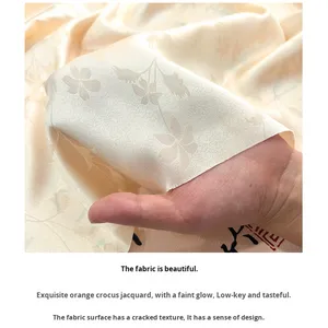 100% шелковая ткань, весенне-летняя коллекция, слегка эластичные, в китайском стиле, драпированные чонсам, юбка для лица лошади, брюки, платикодон - Product Image 3