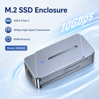Mini Carcasa para SSD NVMe M.2 2230, Sin Herramientas, 10Gbps, Tipo-C, Chip JMS583, Caja Externa de Aluminio para Disco Duro, Portátil, 2TB