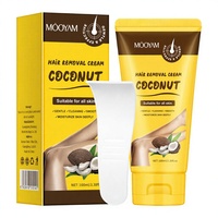 Crème dépilatoire à la noix de coco pour femmes, crème dépilatoire douce 100 ml pour des jambes, un corps et des bras lisses, crème dépilatoire hydratante