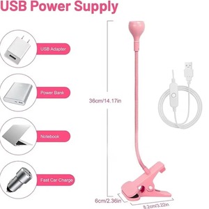 Portable Nail Lights Dryer Ultraviolet UV Lamp Mini Flexible Clip-On Desk USB Gel Curing Manicure Pedicure <b>Tools</b> - Product Image 6