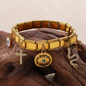 Pulseras de Moda con Dijes, Tono Dorado, Aleación de Zinc, Colgante de Concha Animal, Set de Joyería para Mujer, Diseño Irregular - Product Image 3