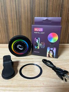MJ-23 <span class=keywords><strong>MJ23</strong></span> Lampe de remplissage RGB, panneau lumineux, clip pour téléphone portable, lampe LED colorée, lampe de remplissage pour téléphone portable avec batterie - Product Image 5
