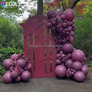 LEDA ของตกแต่งงานแต่งงานและงานอีเว้นท์ คุณภาพสูง ซุ้มอะคริลิคทรงดาวสีชมพูอ่อนแบบเรียบง่าย - Product Image 2