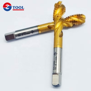 Grifo de carburo sólido con ranura en espiral, dientes estándar, grifo de máquina de acero 6H, revestimiento de titanio, grifo de máquina de tornillo - Product Image 1