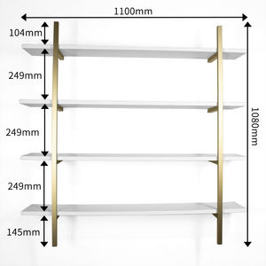 חדש אלומיניום קיר מדף DIY תצוגת ספר מדפי תליית מדפים צפים לסלון - Product Image 4