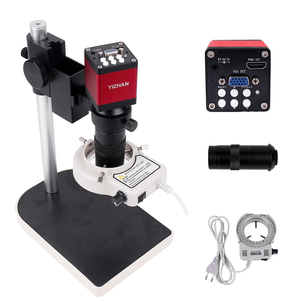 Digital HDMI VGA Industrial microscopio <span class=keywords><strong>c</strong></span>ámara de vídeo microscopio conjuntos HD 13MP <span class=keywords><strong>60F</strong></span>/S + 130X <span class=keywords><strong>C</strong></span> montaje de la lente - Product Image 1