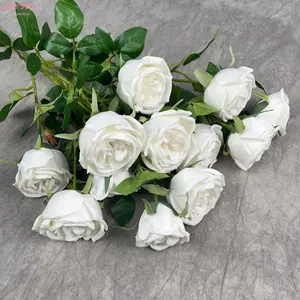 Valentine's Day Gift For Women Artificial Loose Flowers Red Eternal Roses Bouquet Home Wedding Party Decoration Supplies.