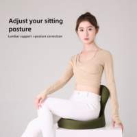 Coussin de sol ergonomique en mousse à mémoire de forme haute densité, anti-acariens, grand format, pour yoga en position croisée et siège de stade