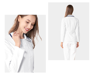 Uniforme Ospedaliera a Maniche Lunghe con Colletto, <span class=keywords><strong>Camice</strong></span> da Infermiere - Product Image 2