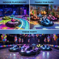 Nouveau parc d'aventure intérieur pour enfants : Manège interactif de voitures tamponneuses et expérience de karting de combat par projection interactive, avec éléments de jeu souples