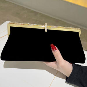 2026 New Velvet Clutch <b>Bag</b> Elegant Black Fashion Women Chain Shoulder Crossbody Handbags Ladies Evening <b>Bags</b> - Product Image 2