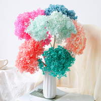 Bunga Hydrangea Awet Terstabilkan dengan Gliserin, Tahan Lama, Bunga Kering Asli untuk Dekorasi Pernikahan, Wisuda, Rumah, Buket Abadi Tanpa Air
