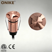 Mini projecteur LED encastrable 1W RGBW IP67 étanche pour piscine, lumière de marche encastrée au sol, 12V basse tension, extérieur, cuivre/verre, dimmable