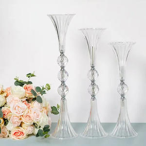 アクリル製透明テーブルフラワーベースセンターピースウェディングフラワーホルダー小道具パーティーイベントテーブルデコレーション - Product Image 1