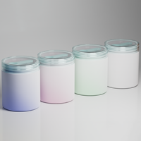 Bocaux en plastique HDPE de 8 oz, 10 oz, 15 oz avec couvercle à vis et cuillère doseuse pour poudre et bonbons gélifiés