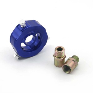 Adaptateur de jauge d'huile Auso-Racing en aluminium universel pour tableau de bord de voiture rouge bleu noir argent - Product Image 4