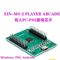 Carte de Contrôleur d'Arcade XIN-MO pour 2 Joueurs, Carte de Circuit de Puce de Jeu d'Arcade Compatible PC PS3 Raspberry Pi Android MAC DIY Joystick