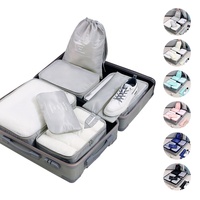 OEM Logo personnalisé Poids léger Voyage Bagages Sac Premium BSCI Usine Compression Emballage Cubes Mode Fermeture à Glissière Lettre
