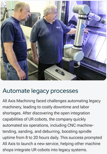 El control de la fuerza de lijado y pulido ofrece una solución flexible que ajusta automáticamente el robot colaborativo UR3e 7e de 6 ejes - Product Image 6