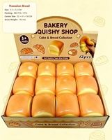 Jouet Squishy en PU en forme de pain hawaïen à rebond lent, mignon, thème pâtisserie, jouet anti-stress, 480 pièces