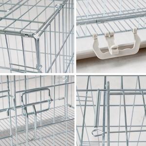 Fabrika toptan sıcak satış çoklu boyutları köpek kafesi evcil hayvan kulubesi Metal katlanabilir kapatılabilir muhafaza Mesh evcil hayvan sandığı - Product Image 4