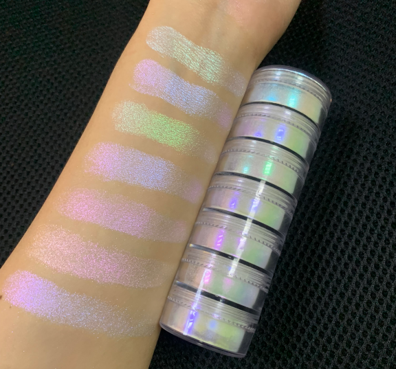 Горячие цвета голографическая Косметика Праздничная блестящая пудра блестки ремесло Duochrome блестящие тени для век искусства лица волос тела