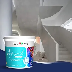 Yileホットセールフェイクコンクリート塗料インテリアポリッシュ仕上げ石膏コンクリート効果塗料壁に