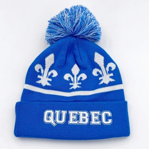 Vente en gros de bonnets d'hiver en tricot pour garçons, personnalisés, avec doublure, design personnalisé, couleur noire, <span class=keywords><strong>pompon</strong></span> - Product Image 1