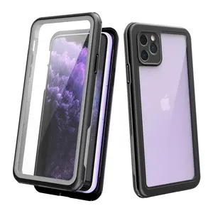 Großverkauf In Lager Gebaut-in Screen Protector Stoßfest Handy Cover TPU IP68 Wasserdichte Telefon Fall für iPhone 11 Pro max