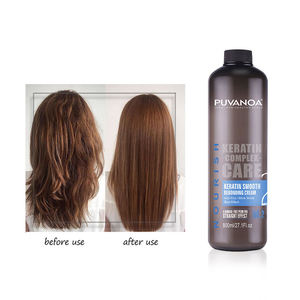 PUVANOA Keratin Collagen Soft and Smooth Make <strong>Hair</strong> Style <strong>Straight</strong> <strong>Hair</strong> Rebonding Perm Lotion <strong>Cream</strong> 800ml NO.2 and NO.3 - Product Image 1