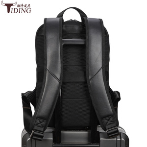 Tiding Men's Business Genuine Leather <b>Backpack</b> 20-35L Waterproof Commute Laptop Travel <b>Backpack</b> - Product Image 3