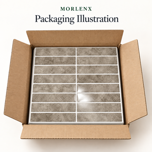 Papel Tapiz Autoadhesivo MORLENX con Aspecto de Piedra Taupe, Patrón de Azulejos Rectangulares Brillantes, Fácil de Despegar y Pegar, para Decoración de Paredes de Cafeterías y Cocinas - Product Image 6