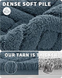 Skymoving mới tùy chỉnh màu rắn phòng tắm Mat thấm nước tắm Thảm sợi nhỏ Thảm Tắm với không trượt TPR ủng hộ - Product Image 4