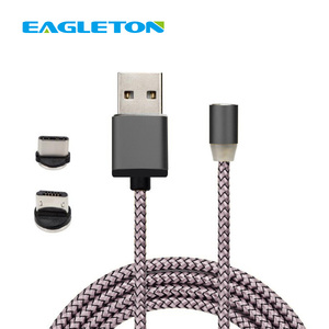 <span class=keywords><strong>LED</strong></span> téléphone chargeur cordons magnétique ultra mince câble usb 2 en 1 3 en 1 câble usb c synchro magnétique micro câble usb - Product Image 3