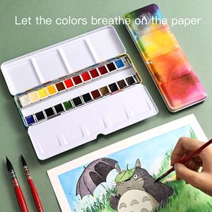 Set di 12 Colori di Acquerelli Solidi Rubens di Alta Qualità in Scatola di Metallo per Bambini dai 3 Anni in Su, per Pittura Fai-da-Te su Carta - Product Image 4