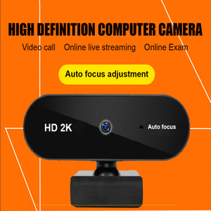 Kamera USB 2K FHD Driver gratis, untuk komputer dudukan mikrofon Laptop lensa fokus otomatis <span class=keywords><strong>Webcam</strong></span> - Product Image 2