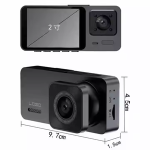 Grabadora de video de coche de triple canal de alta calidad con detección de movimiento inteligente, monitoreo de entorno, cámara de tablero con pantalla LCD - Product Image 2