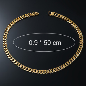 Simple <b>Titanium</b> Steel Necklace, Street Hip Hop Hipster Side Cuban <b>Chain</b> Jewelry Tanjing Fashion Lijing Necklace - Product Image 2