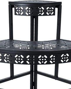 <span class=keywords><strong>Support</strong></span> pour pot de fleurs à 3 niveaux, étagère d'angle en métal de style <span class=keywords><strong>escalier</strong></span>, <span class=keywords><strong>support</strong></span> d'affichage quart rond pour intérieur et extérieur - Product Image 4