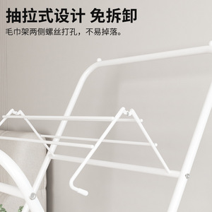 Tendedero de ropa plegable en forma de X, tipo vertical, organizador de ropa móvil para interiores y exteriores, para uso en el hogar, balcón y para bebés. - Product Image 5