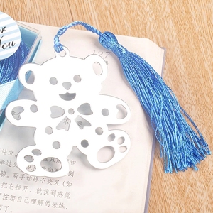 Cadeaux de mariage, marque-page ours mignon avec boîte exquise pour bébé fille et garçon, Souvenirs d'anniversaire de baptême - Product Image 3